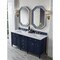 James Martin Vanities Brittany 72in Double Vanity, Victory Blue w/ 3 CM Carrara Marble Top 650-V72-VBL-3CAR - alternate 2